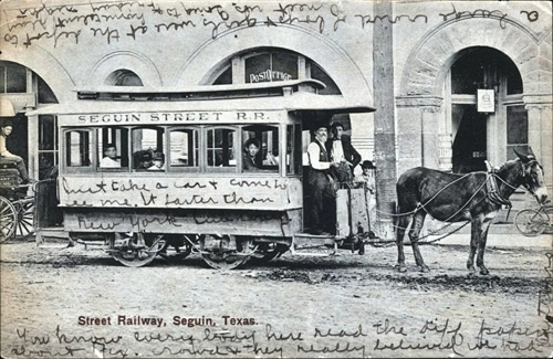 Seguin TX - Mule-drawn Street RR 1907