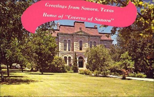 Sutton County Courthouse, Sonora, Texas old postcard