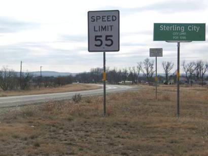 Sterling City Tx City Limit Road Sign