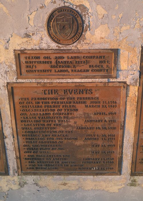 Texon, TX, Reagan County Santa Rita Rig No1 Plaque  