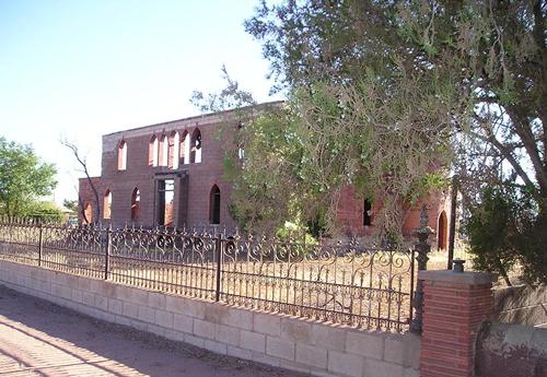 Van Horn, Texas ruins and iron fence