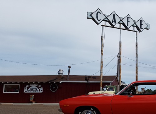 Vega TX , Route 66 -1960's Hickory Cafe Vintage Sign 