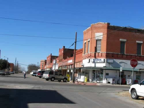 Venus Texas grocery store and downtown Venus  Texas