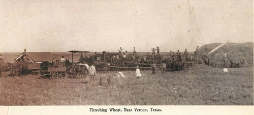Vernon TX - Threshing Wheat
