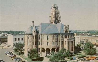 TX - Ellis County Courthouse old postcard