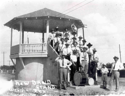 Weimar TX - New Band Stand old photo