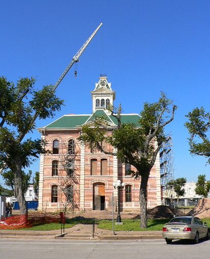 Wharton County courthouse under restoration, Wharton, Texas 2005