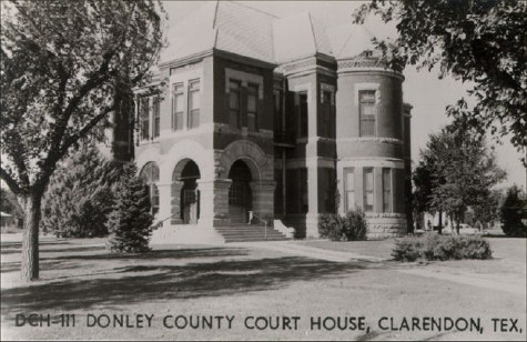 Clarendon TX - Donley County Courthouse, after 1936-37 alteration, old photo