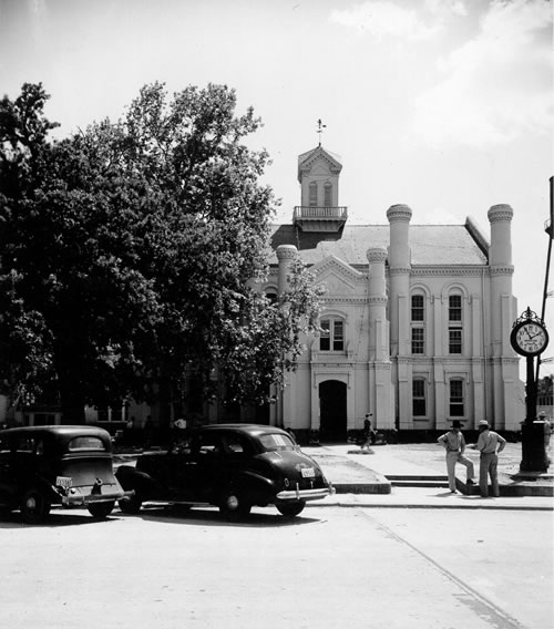 Shelby County courthouse, Center, Texas old photo