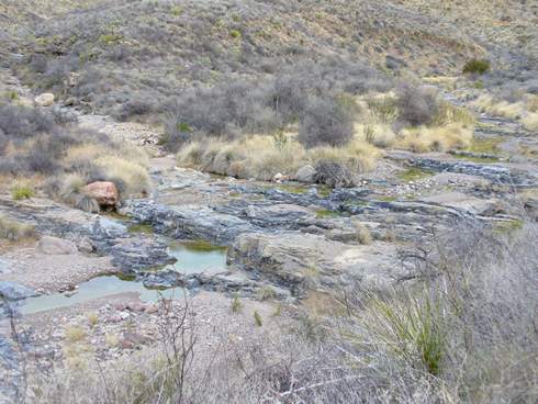 Pinto Canyon Road creek, West Texas