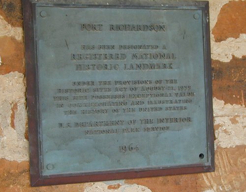 Fort Richardson State Park National Historic Landmark marker 