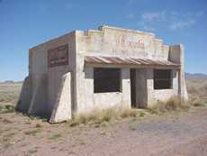 Oasis gas station, movie set for movie Dancer Texas 