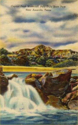 Capitol Peak Waterfall, Palo Duro State Park near Amarillo, Texas