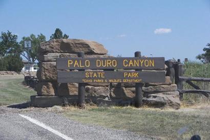 Palo Duro Canyon State Park entrance