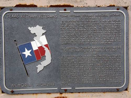 Menard County TX - US Highway 83, Texas Vietnam Veterans Memorial Highway