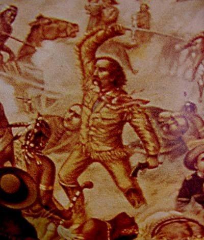 Custers last Stand painting detail