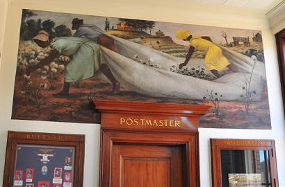 Linden, Texas Post Office Mural – The Last Crop, 1939 by Victor Arnautoff