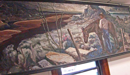 Mission TX Post Office Mural: West Texas Landscape by Xavier Gonzalez