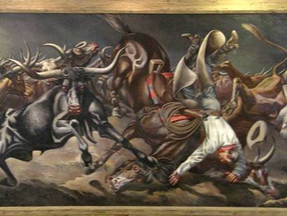 Stampede, Odessa post office mural