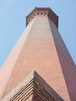 Thurber Smokestack Looking Up, Thurber Texas