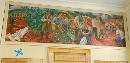 Rusk Texas Post Office Mural Agriculture and Industry by Bernard Zacheim