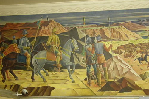 Amarillo Tx Post Office Mural Coronado's Exploration Party