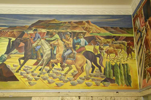 Amarillo Tx Post Office Mural Coronado's Exploration Party