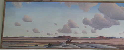 Decatur TX - Post Office Mural Texas Plains, 1939 