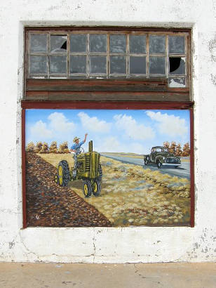 McLean TX  Window Mural -  Tractor