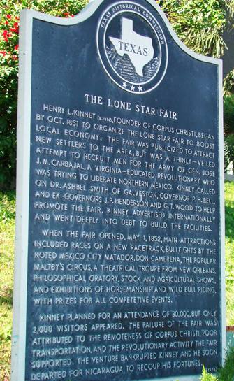 Lone Star Fair - Corpus Christi, Nueces County, Texas historical marker