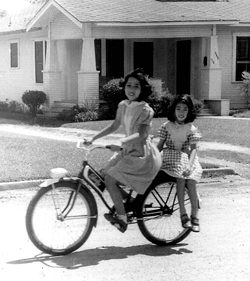 Chinese girls on bike