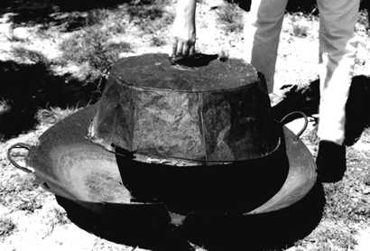 Old wok with lid