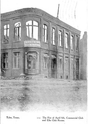 Tyler TX - Tyler Commercial Club Room after April 6, 1907 fire
