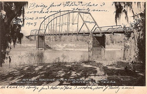 Smithville TX Colorado River Steel Bridge