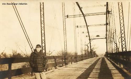 Unknown Texas Bridge with Boy