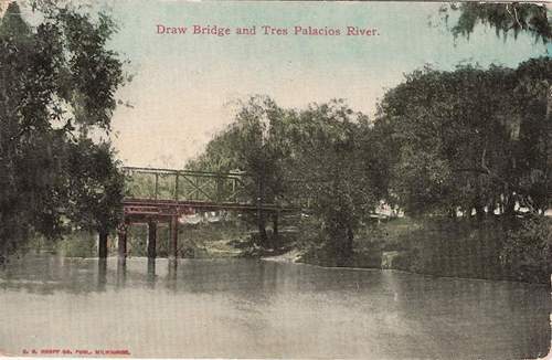Tres Palacios River TX Draw Bridge