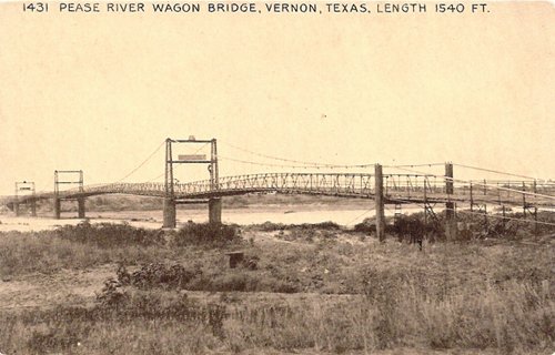 Vernon TX Pease  River Wagon Bridge 1910s