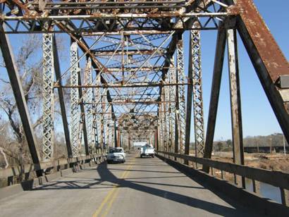 Brazoria Tx  - Brazos River Triple Thru Truss Bridge