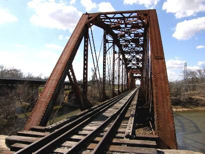 Brookshire Tx Brazos River RR Bridge, Waller/Austin County line