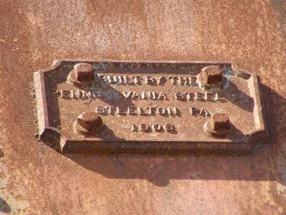 Tx Brazos River RR Bridge, Steelton, Pennsylvania Steel 1906 plate
