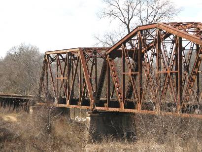 Brookshire Tx Brazos River RR Bridge, Waller/Austin County line