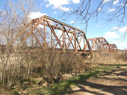 Brookshire Tx Brazos River RR Bridge, Waller/Austin County line