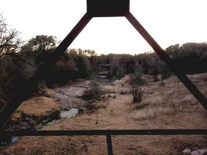 TX - Brown County CR306 iron bridge overlooking Blanket Creek