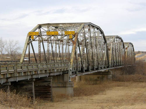 Collingsworth County TX - 1939 US 83 Salt Fork Red River Through Truss Bridge