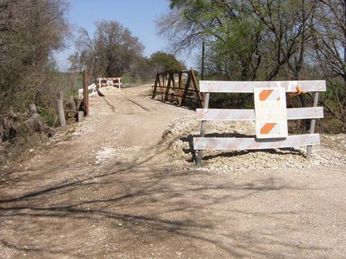 Falls County TX Wood Pony Bridge on CR481