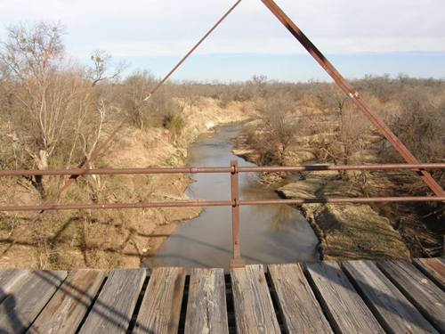 Fort Griffin Tx Closed 1885 Thru Truss Bridge over Brazos River