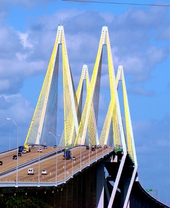 Fred Hartman Bridge connecting Baytown and La Porte, Texas