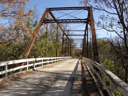 San Saba County TX - CR204 San Saba River Through Truss Bridge 