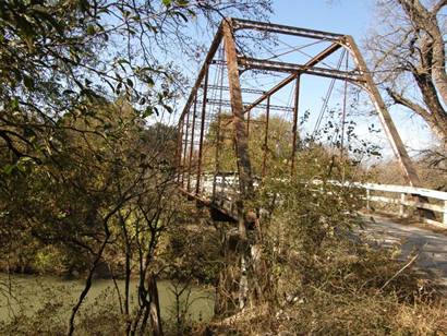 San Saba County TX - CR204 San Saba River Through Truss Bridge 