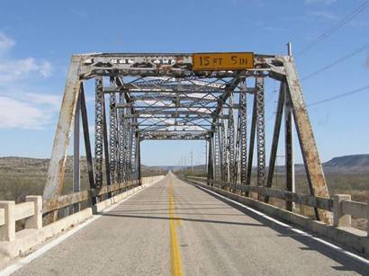 Pecos County TX US 290 Pecos River Through Truss Bridge